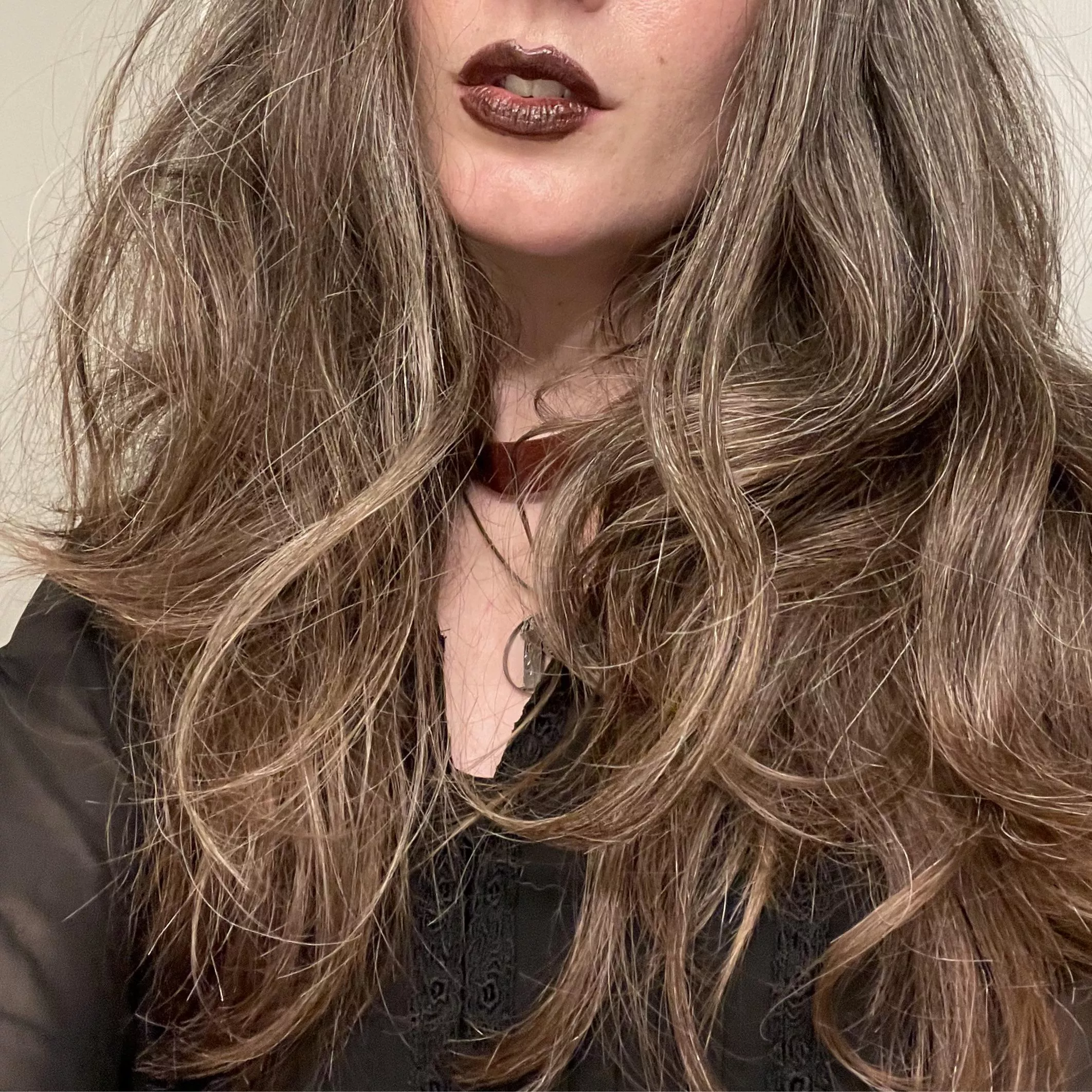 More white hairs and lipstick 