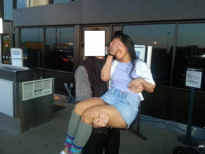 My pervy brother in-law just can't keep his hands off me. As soon as we pick him up at the airport, he's already got his hands on me.