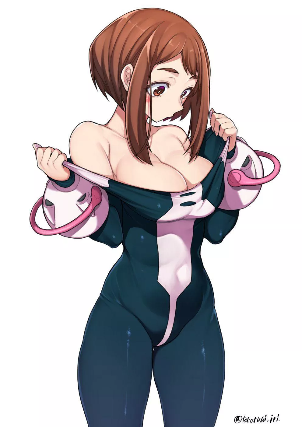 Ochako uraraka Undressing (Takatwki iti) [My hero academia]