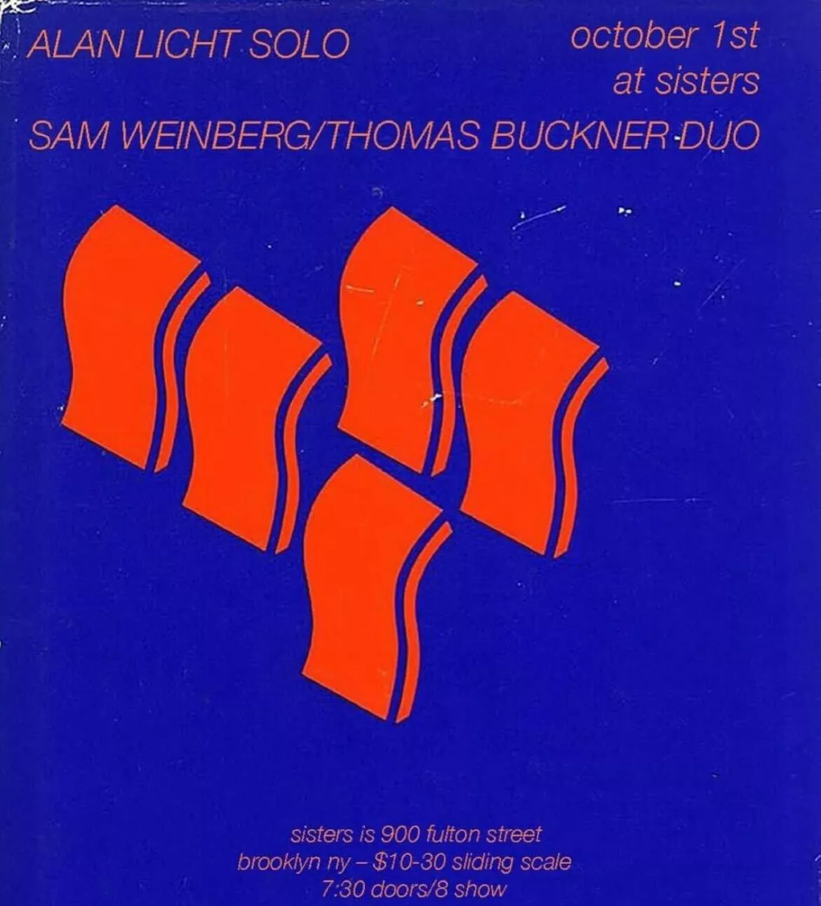 Oct 1 ALAN LICHT live at Sisters in Brooklyn