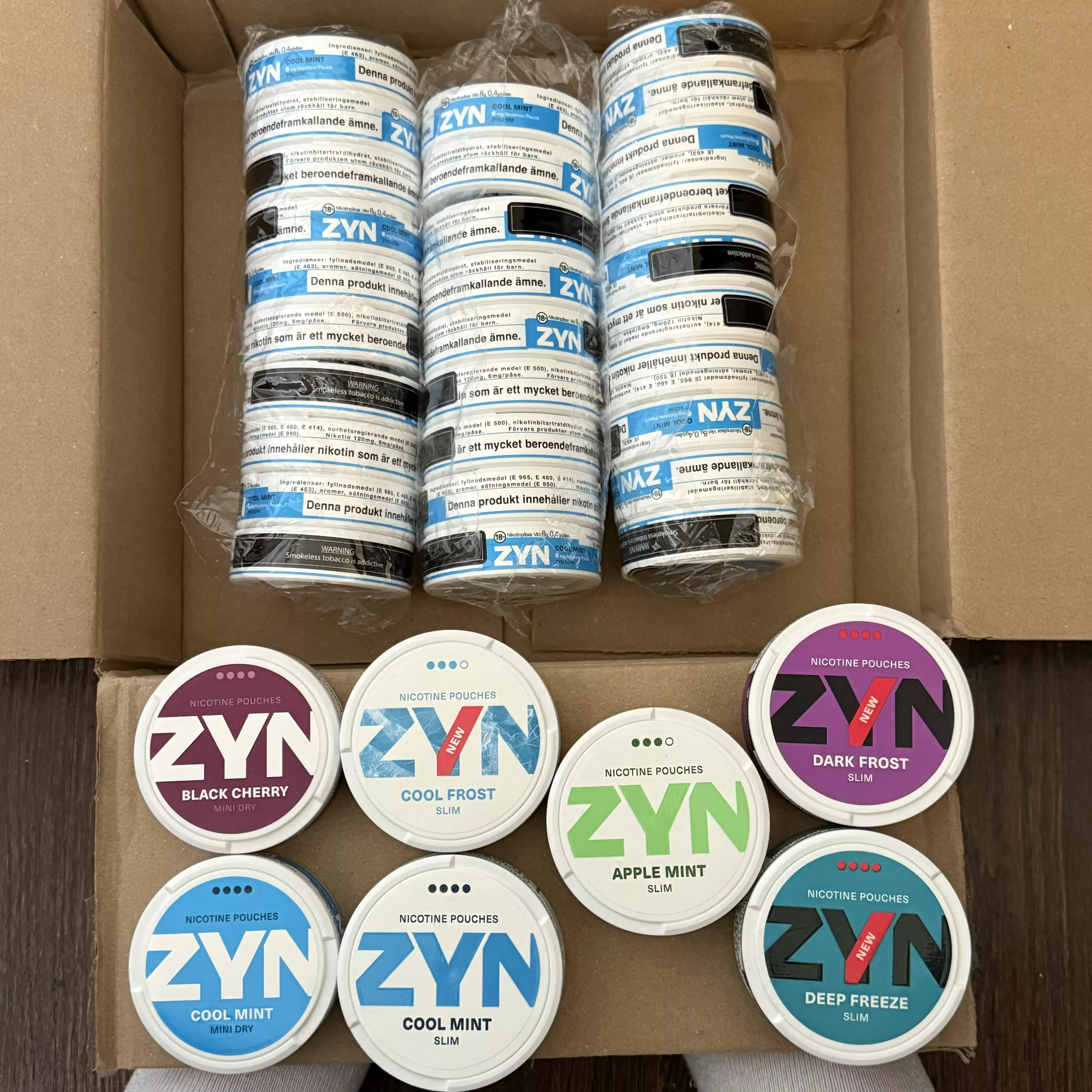 Officially made the switch from US to Swedish Zyn Cool Mint 6mg - and some higher % for when I need a boost.
