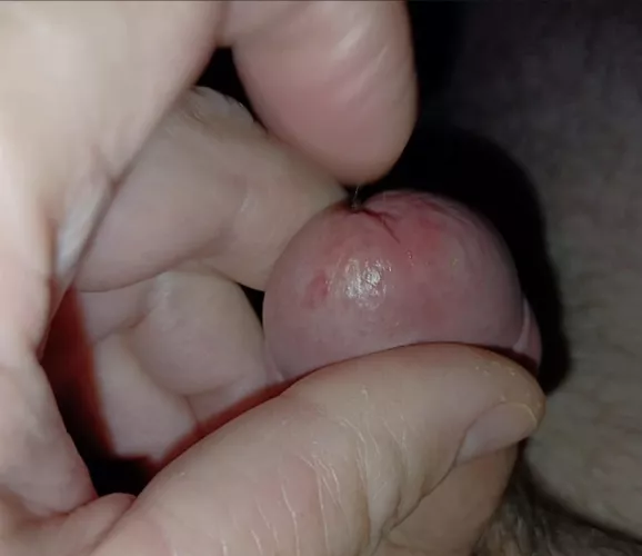 Playing with my precum 