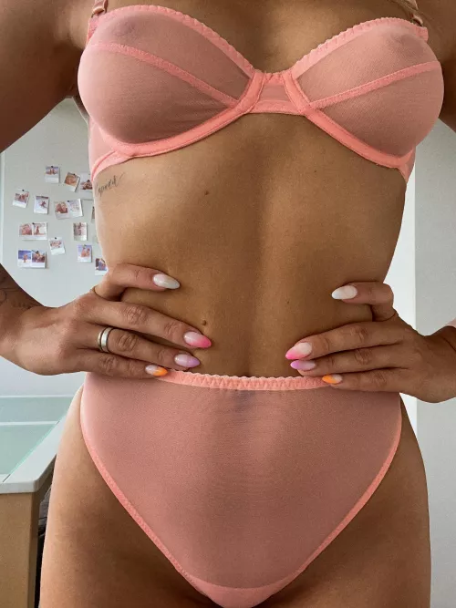 Pretty pink bra, do you guys like it