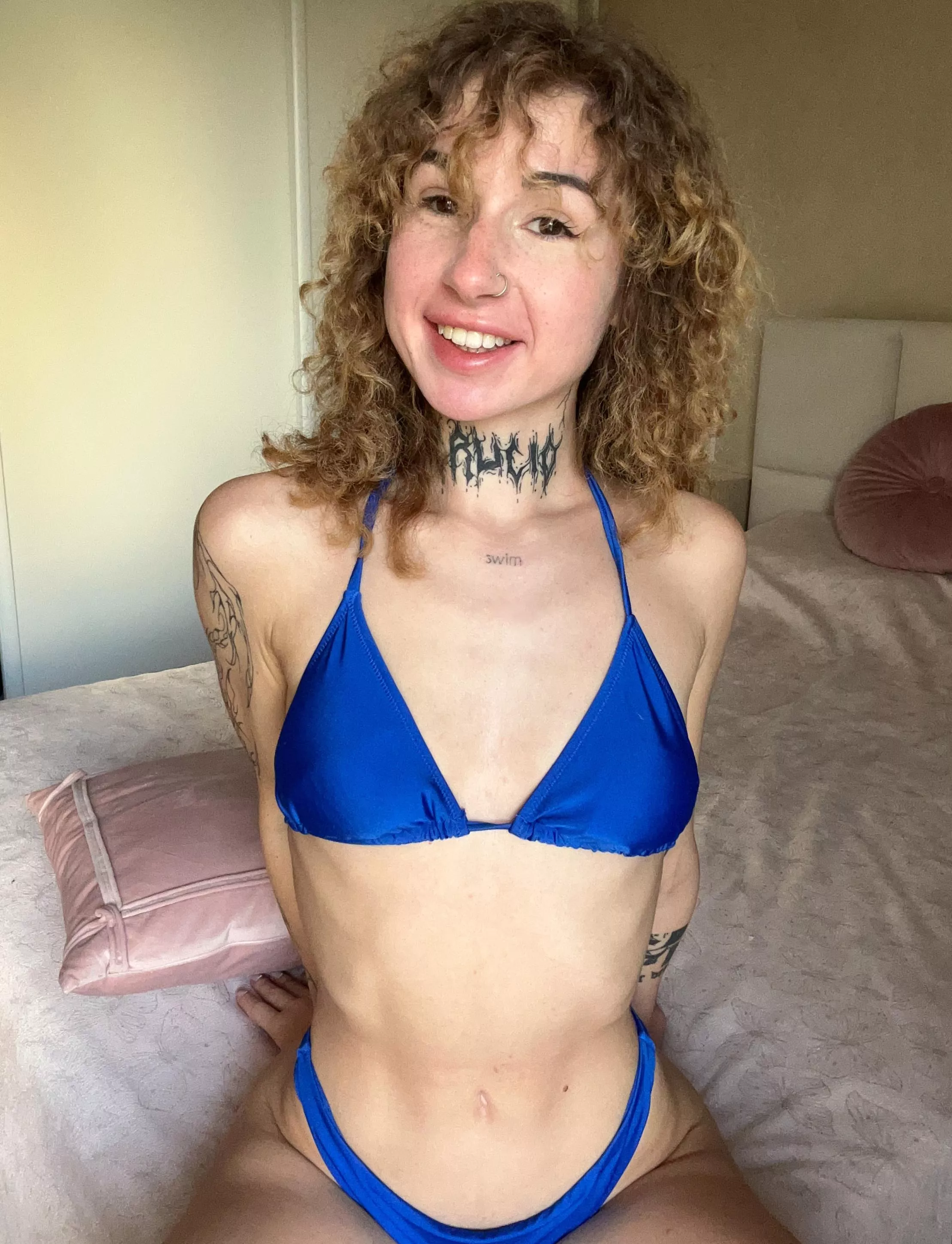 Pull down my bathing suit and suck my nipples