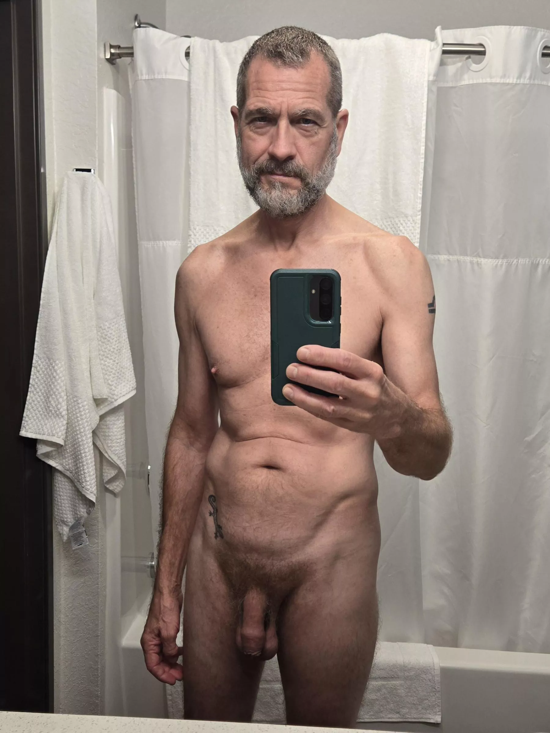 Riding out Hurricane Milton in Florida, naked of course. 