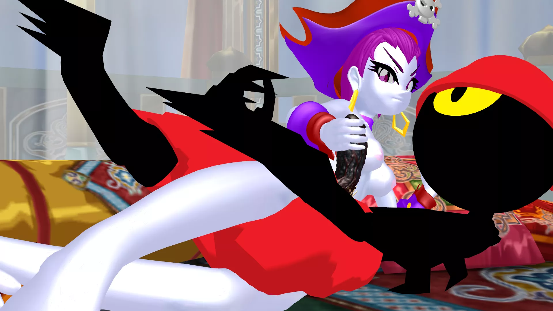 To celebrate the 14th Anniversary of Shantae: Risky's Revenge, I made an MMD animation of Risky giving one of her Tinkerbats a handjob! Here's a little teaser of it.