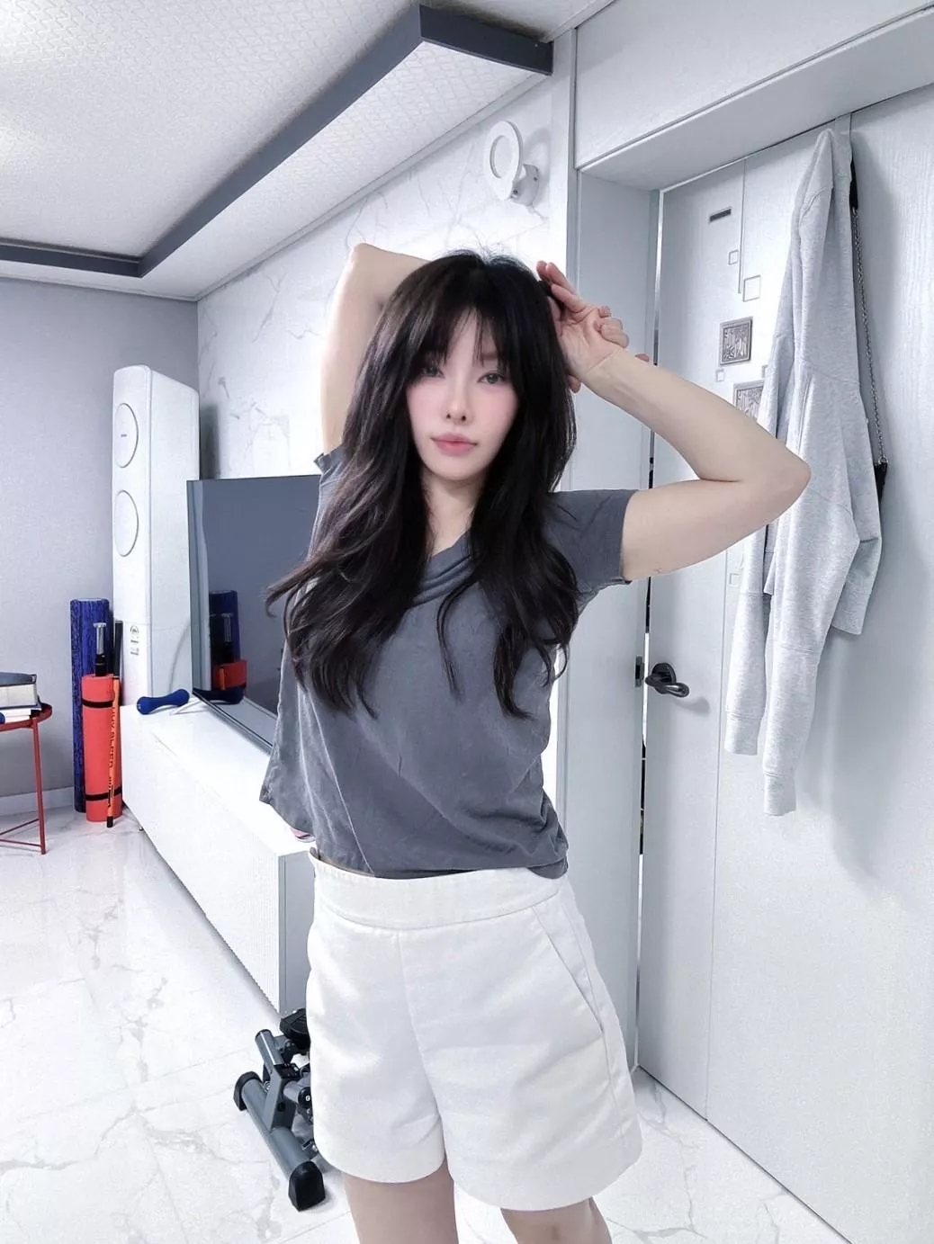 what kind of stretching would you give to older Asian lady?