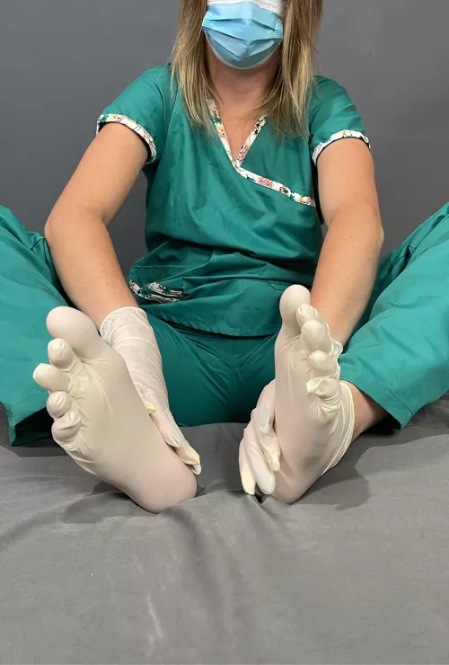 Would you like me to serve you with my feet with gloves on