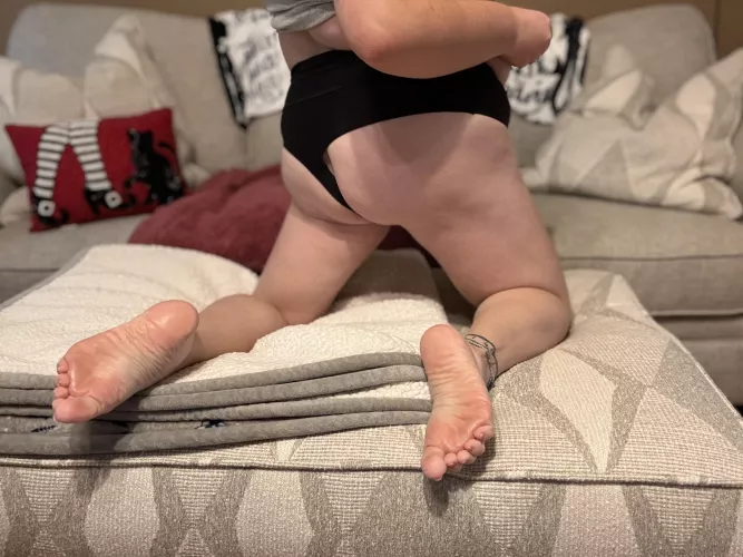 You can start at my feet and work your way up 