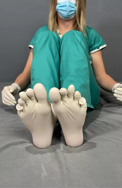 you like a nurse with gloves on her feet