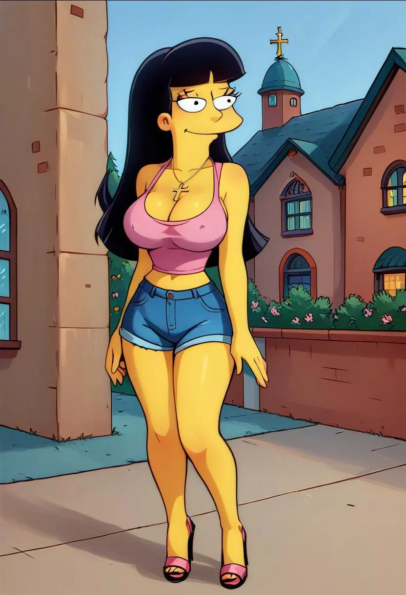 You think her dad approves her church outfit?