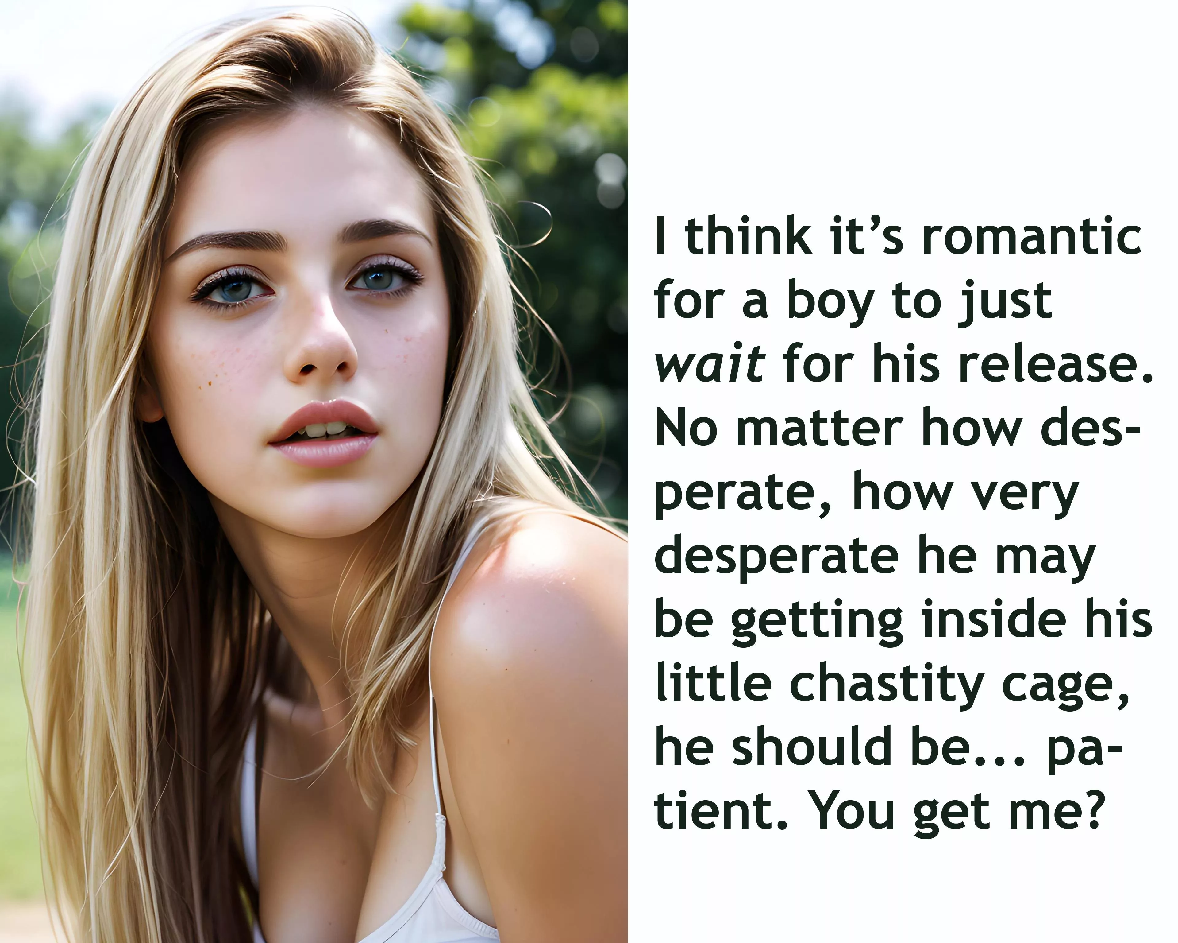 You want to be romantic!