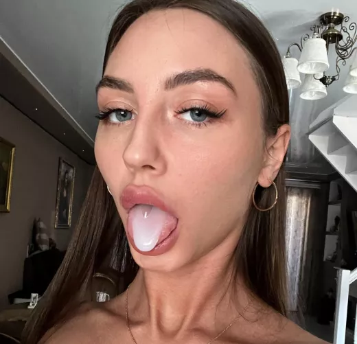 Your cum looks great in my mouth