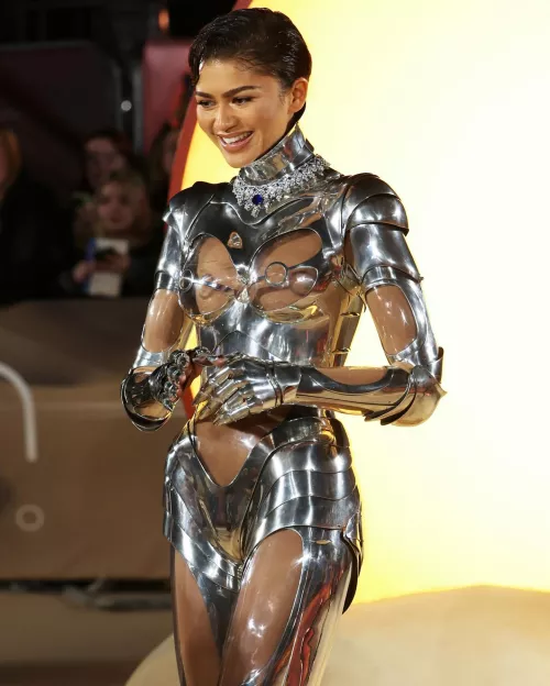 Zendaya showing off the fashion of the future
