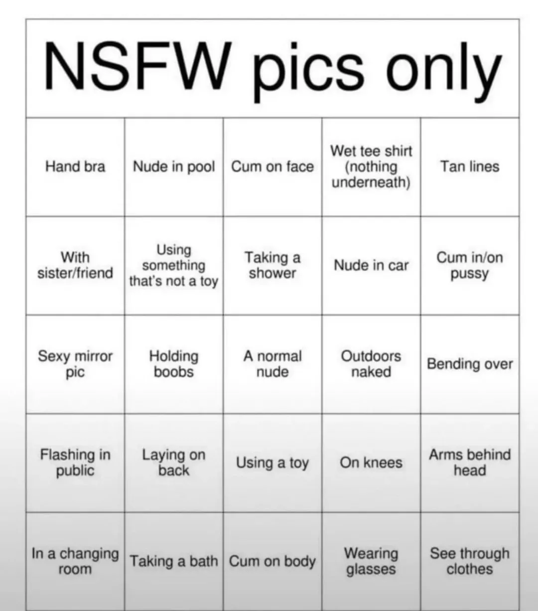 25 [M4F] - Looking to complete my first bingo card