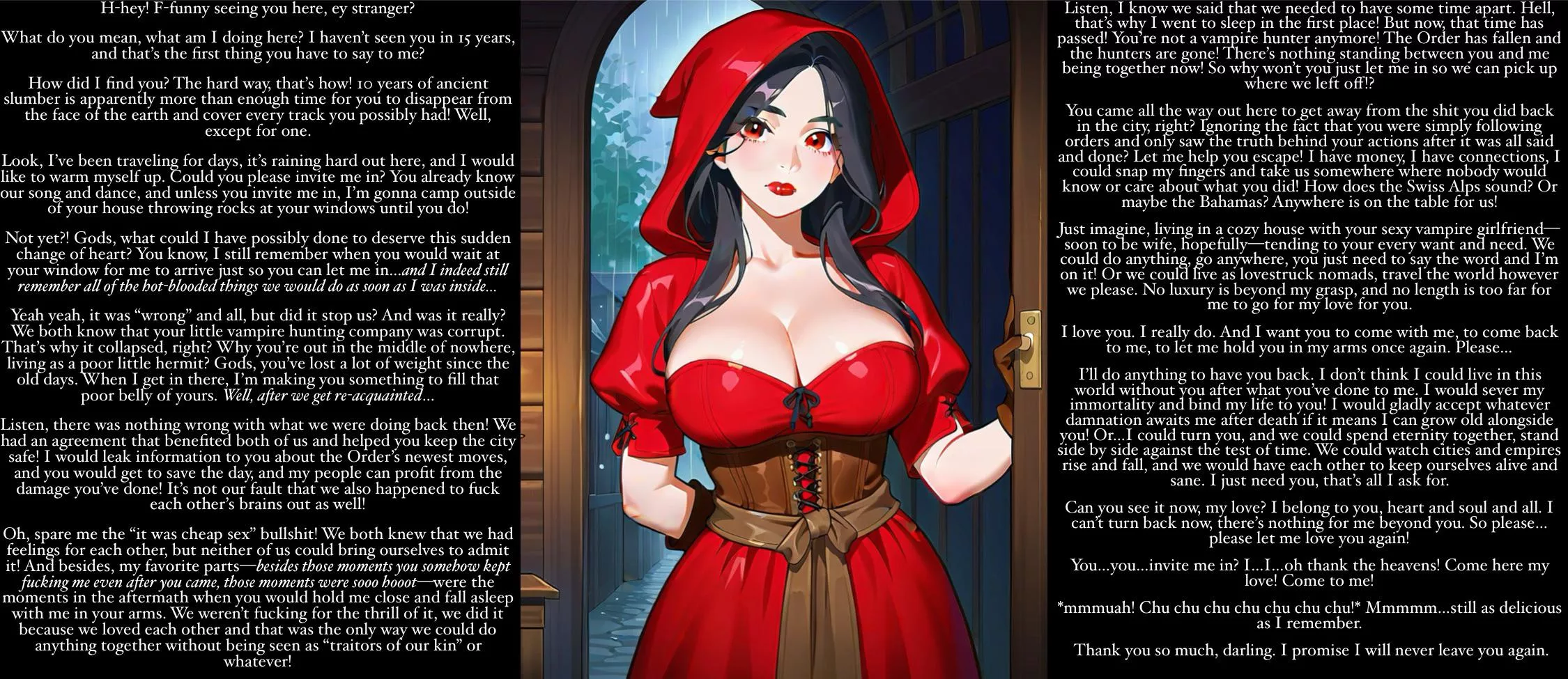 A forbidden fruit now within reach [make POV] [long] [vampire hunter x vampire] [forbidden love] [devotion] [good ending]