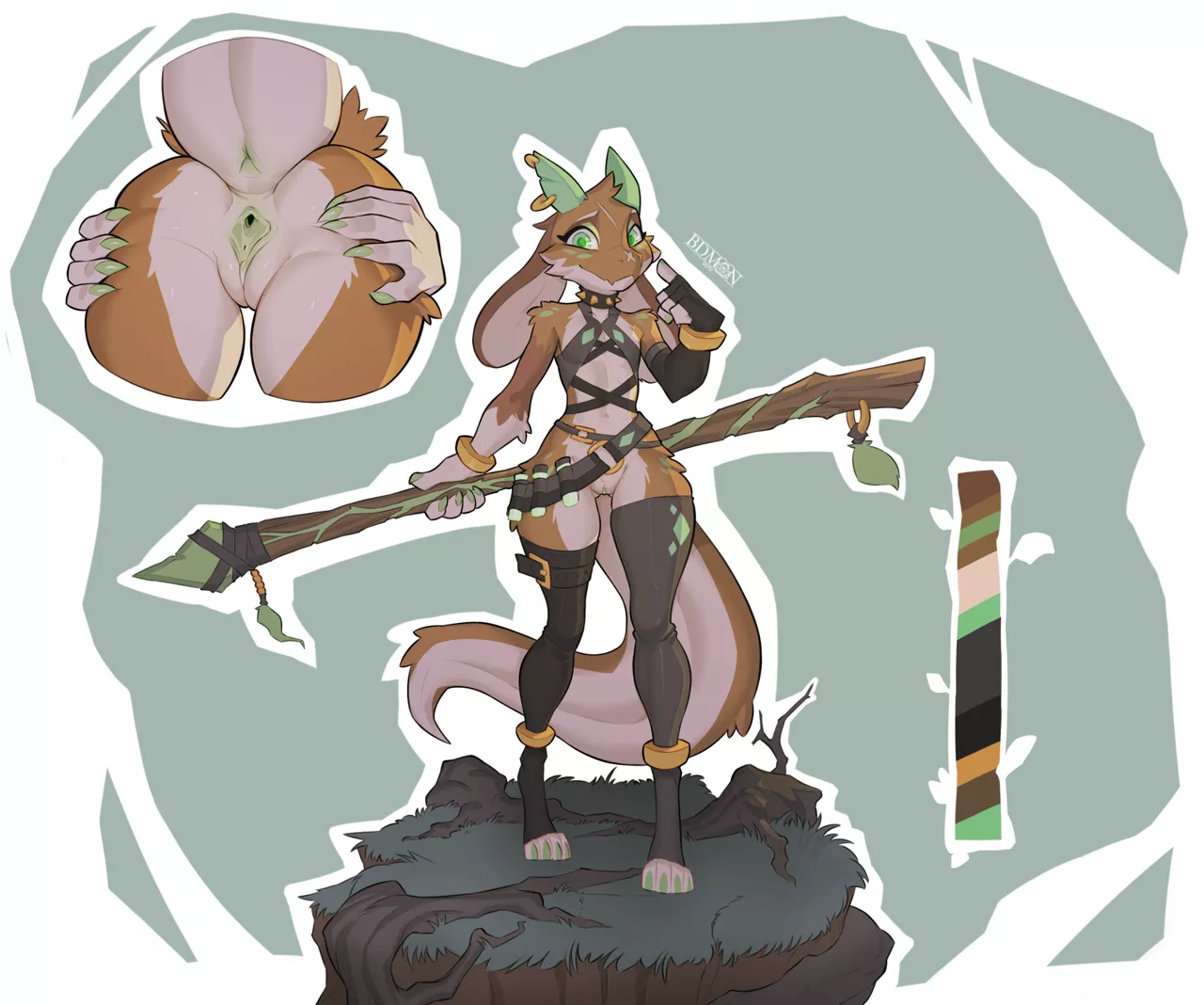 Adopt - Green magic kobold (Close) (bdmon) [F]