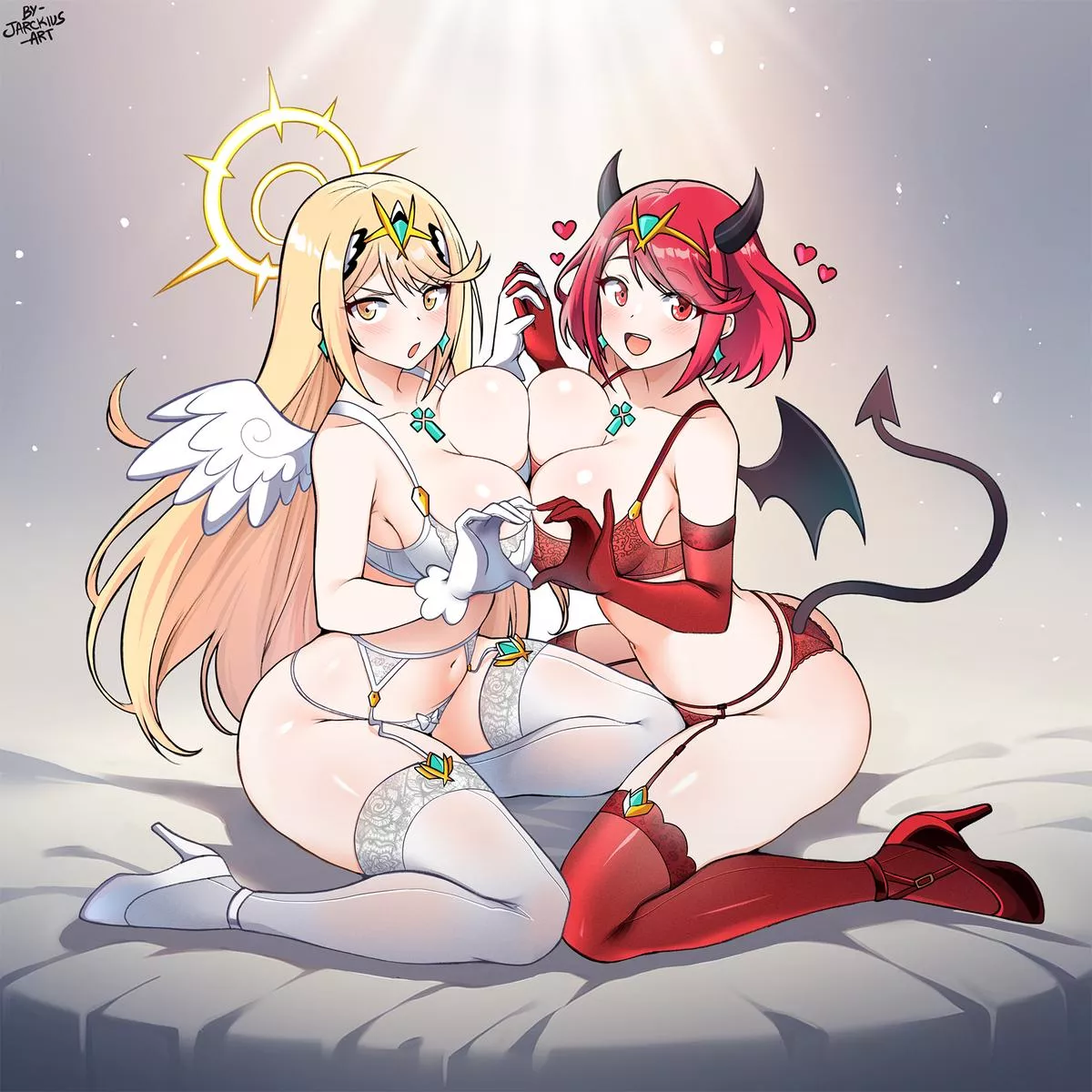 Angel Mythra 🤍 x Demon Pyra ❤️ [Xenoblade]