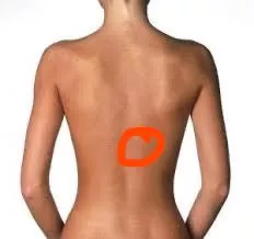 Back pain radiating to front 