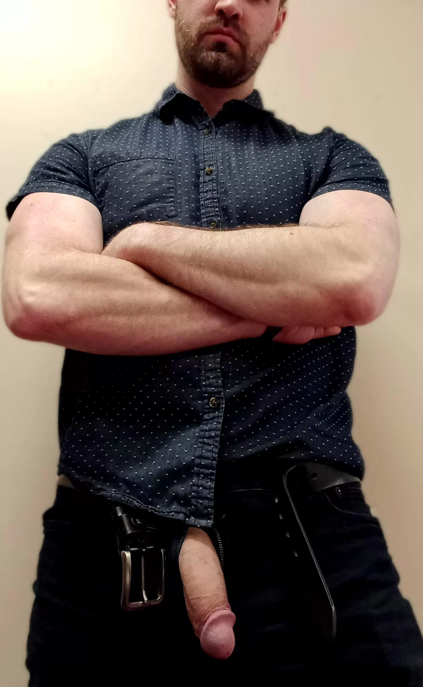 Big soft cock hanging out of my jeans