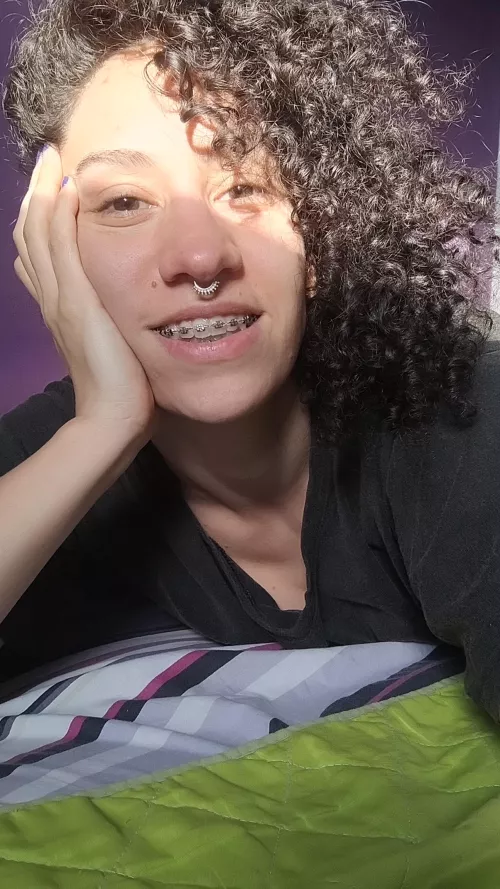 Curly hair and braces 💖