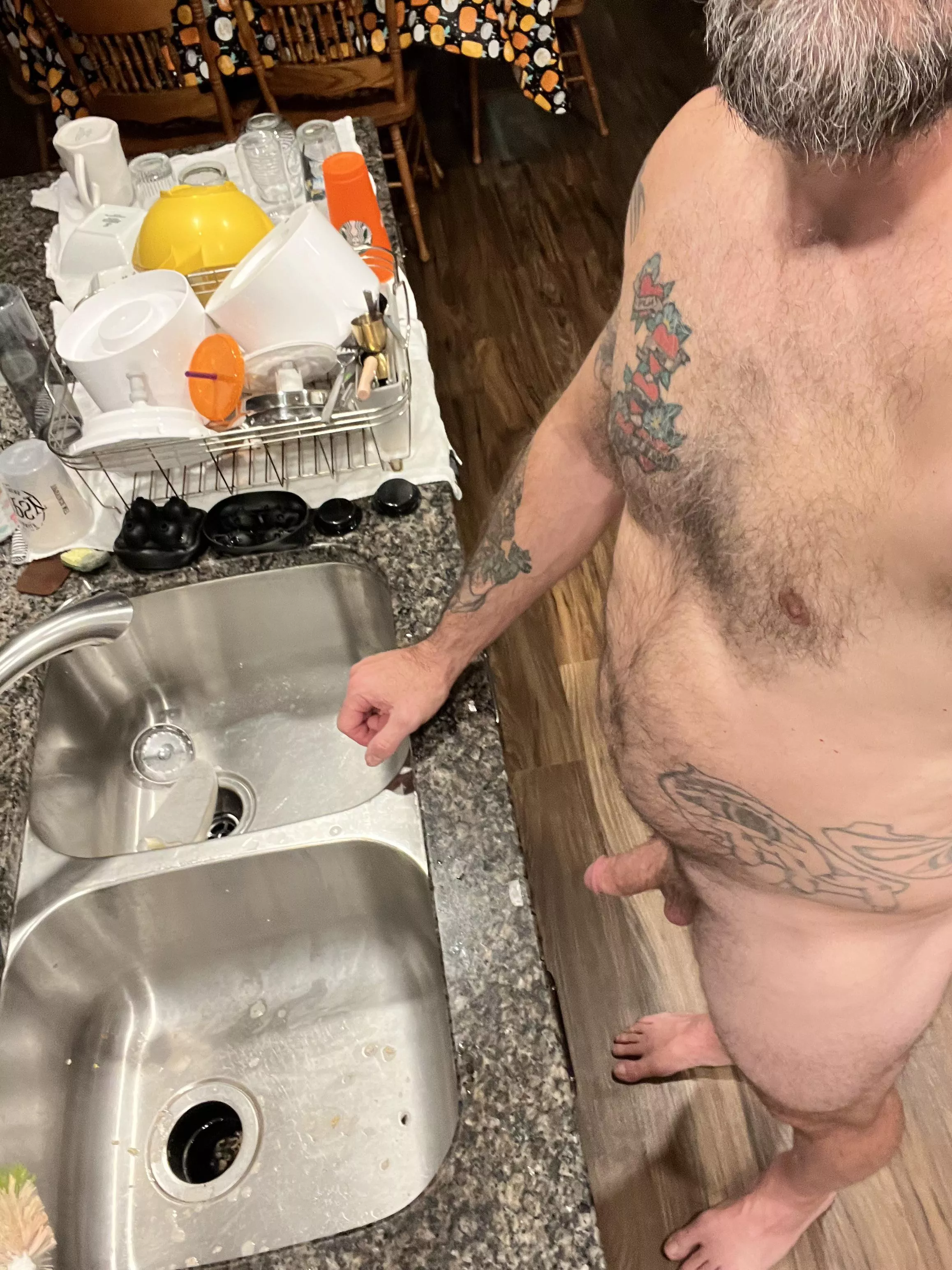 Doing the dishes 