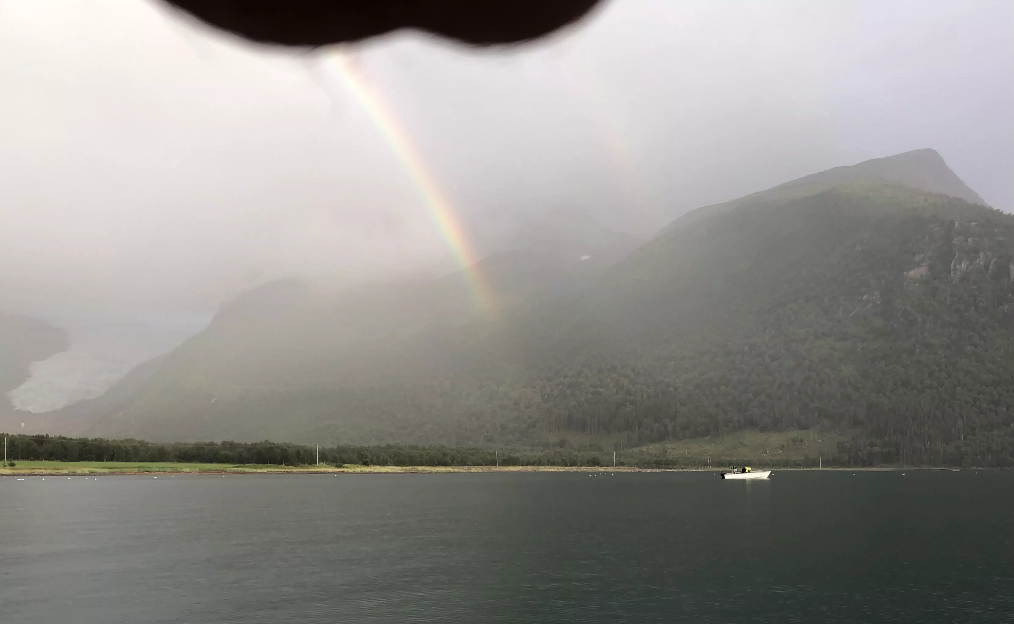 Double rainbow and glacier! How nuts is that