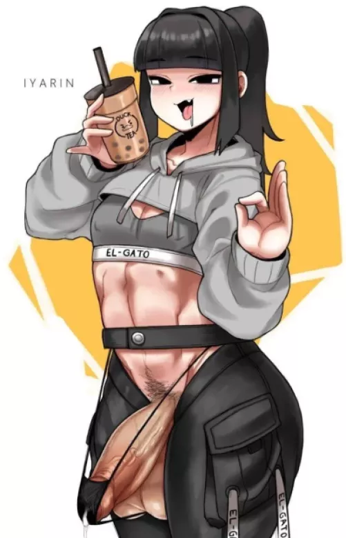 [FB4F] This hung little femboy has no clue how to use his monster of a cock, maybe you could teach him?
