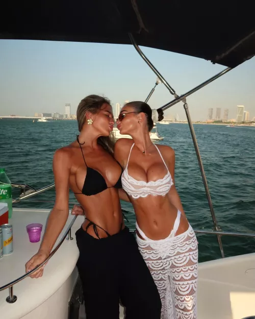 Friends on a boat