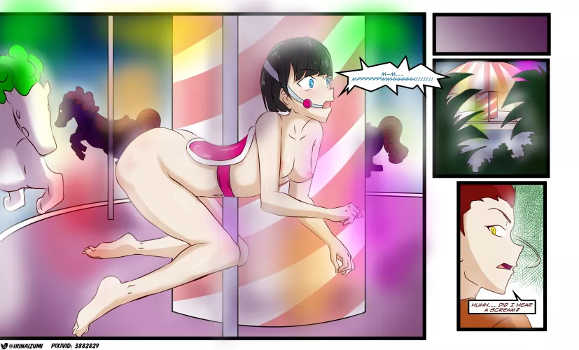 Girl wanders into abandoned carnival to explore and ends up turned into a carousel horse