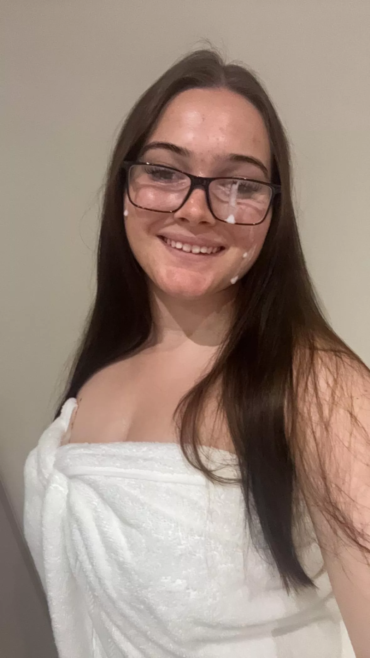 Got it in my eyes and still so happy