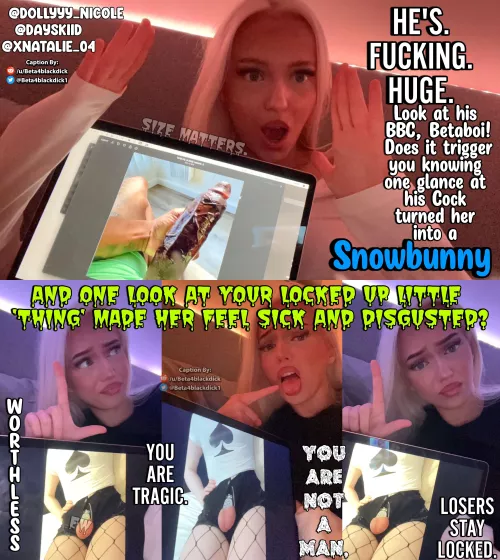 He's fucking HUGE & YOU are fucking PATHETIC 🤏🏻