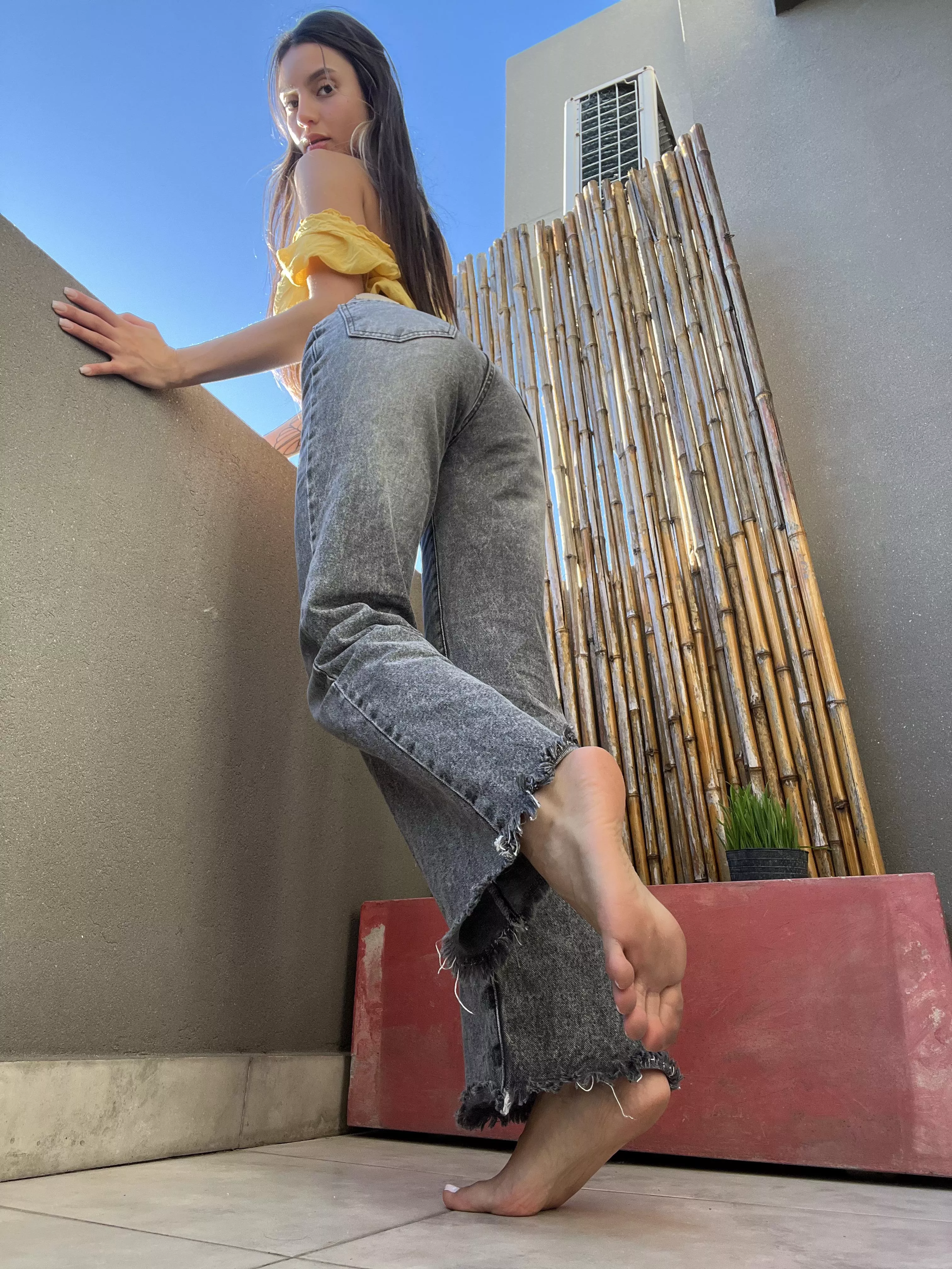 I love to see you there on the floor, begging for a chance to clean my feet, but are you worthy of such a privilege, slave?