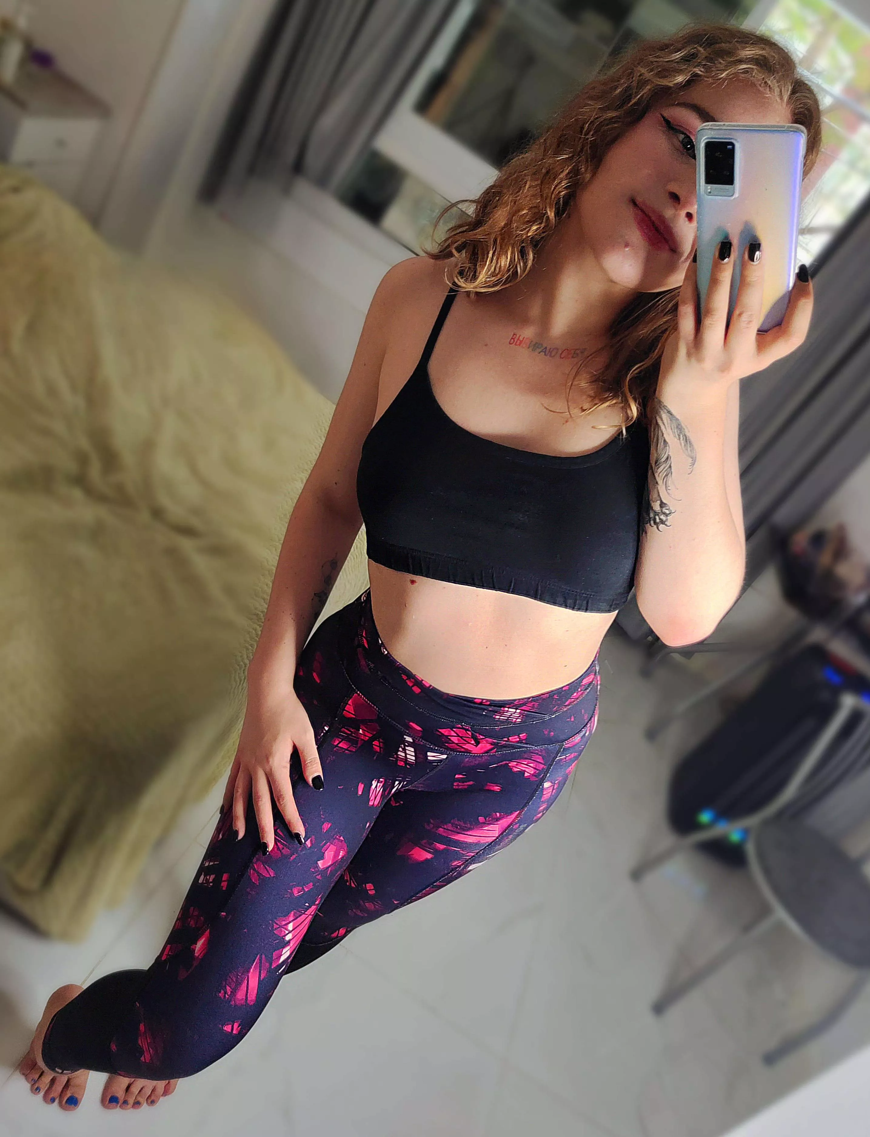 I need someone to take off my gym clothes