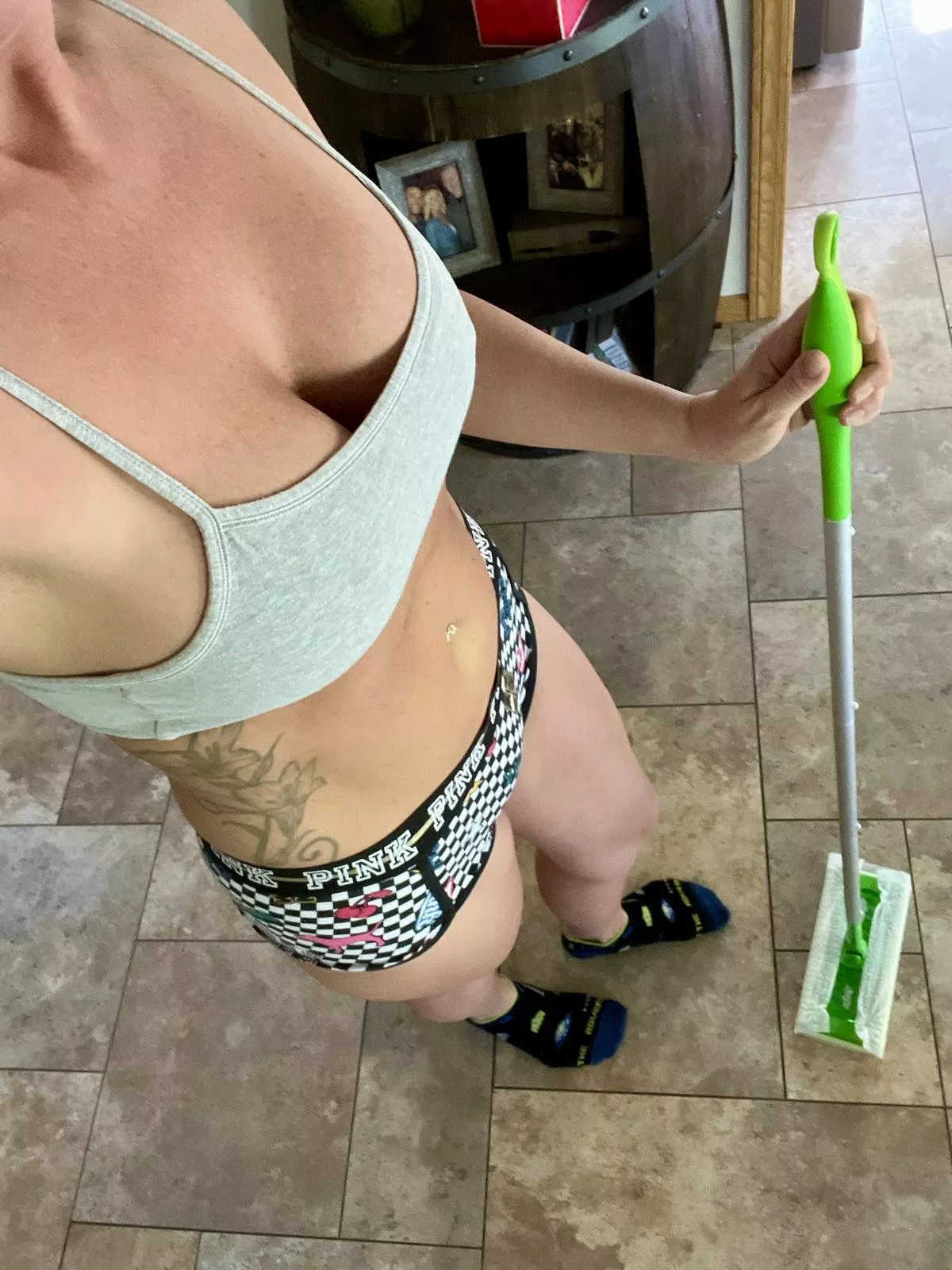 I’ll clean there if you’ll lick me clean after…