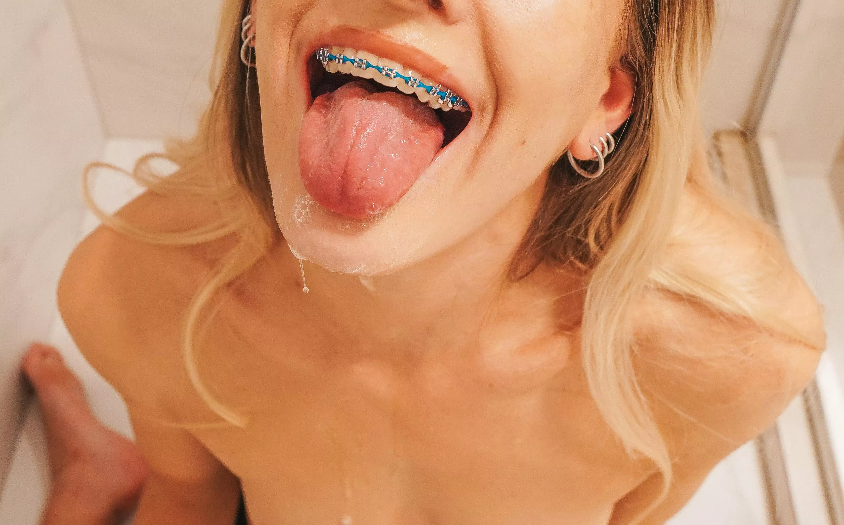 I’m sitting on the shower floor, so we can get as messy as you want