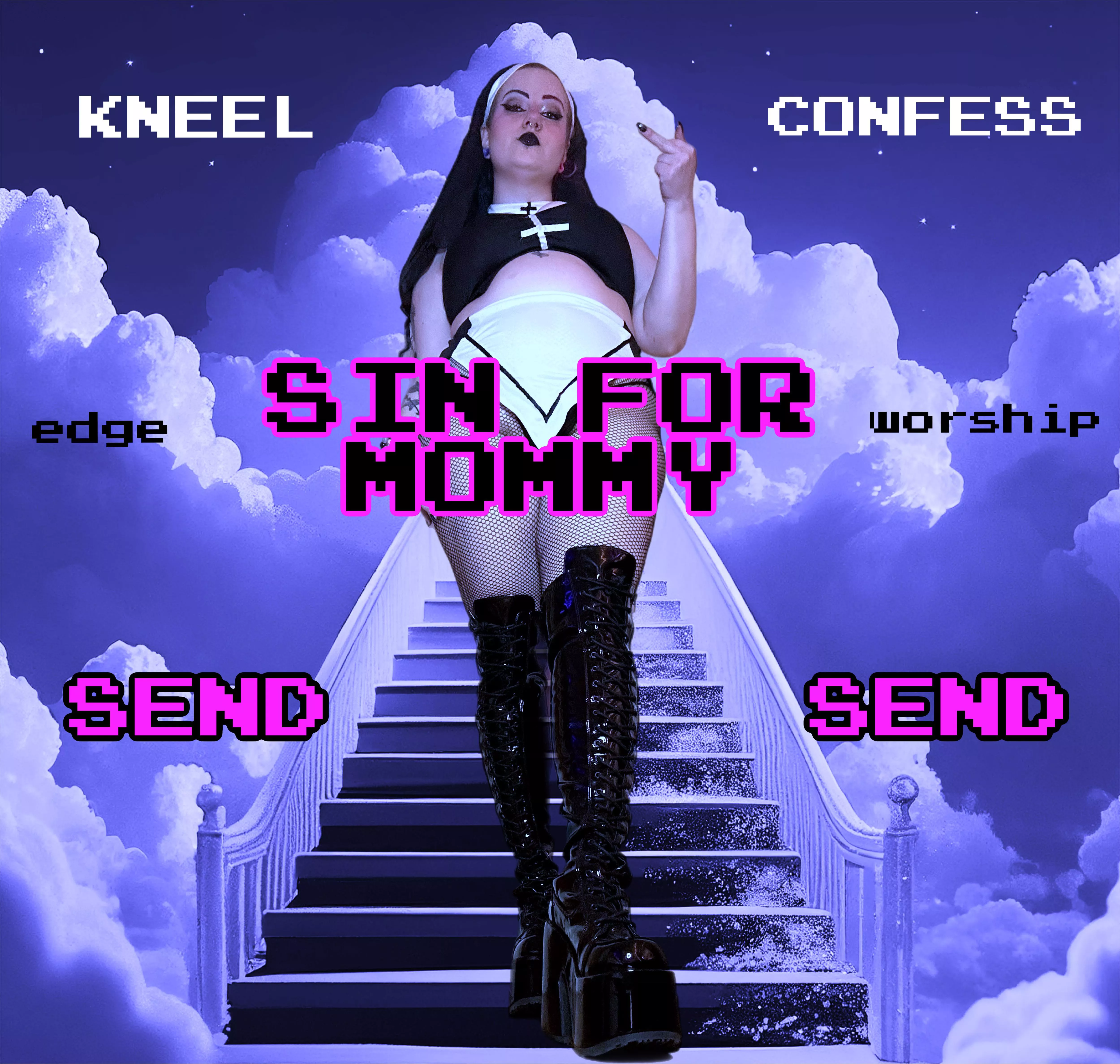 Imagine being baptized by my spit after leaving a generous offering at my alter 🖤💦