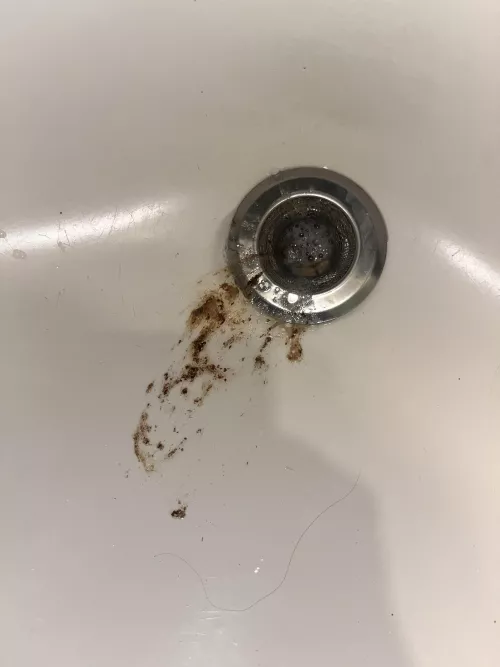 Is this blood in my vomit?
