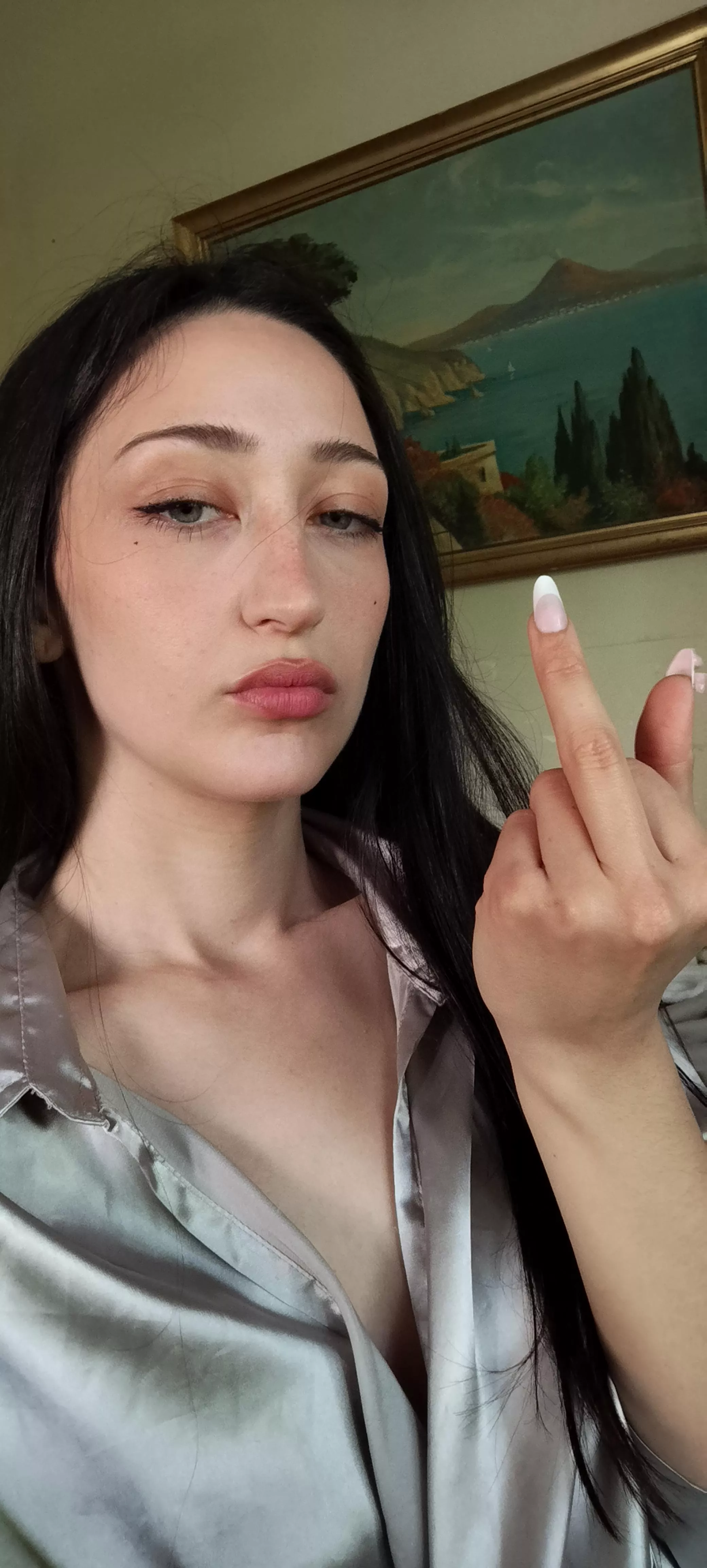 It's quite pathetic that you get hard if I show you my middle finger