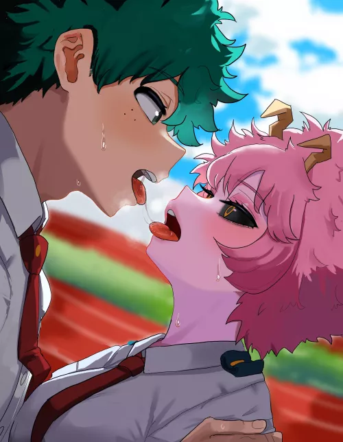 Izuku and Mina (@zdoor623)