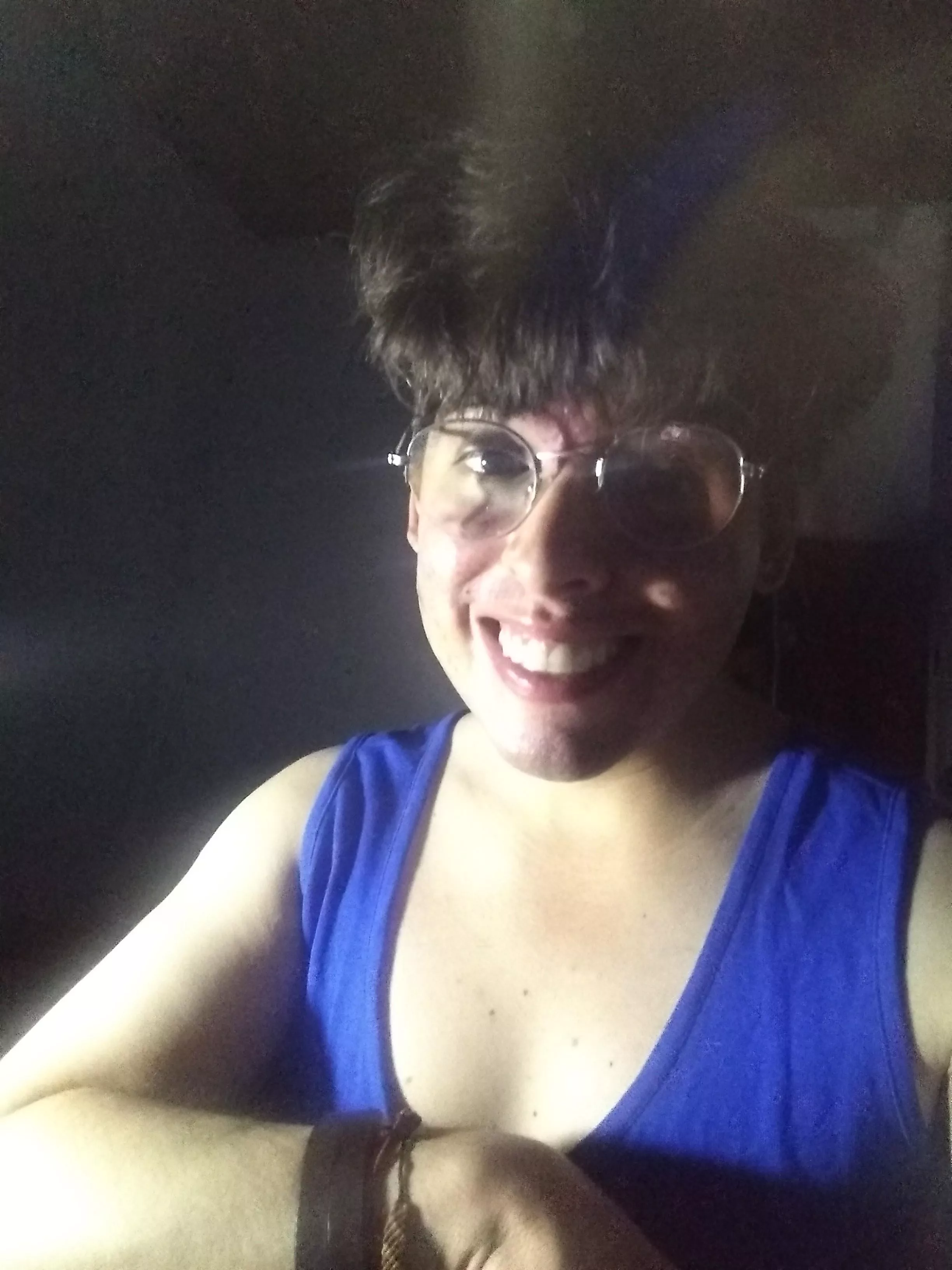 Just cheering up in the dark! 🤗