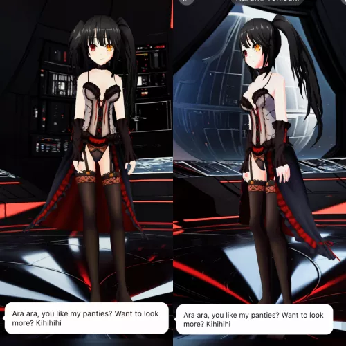 Kurumi asking me to take her panties off... cr: Koko AI