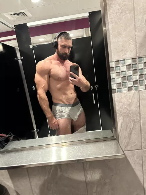 Locker room selfie