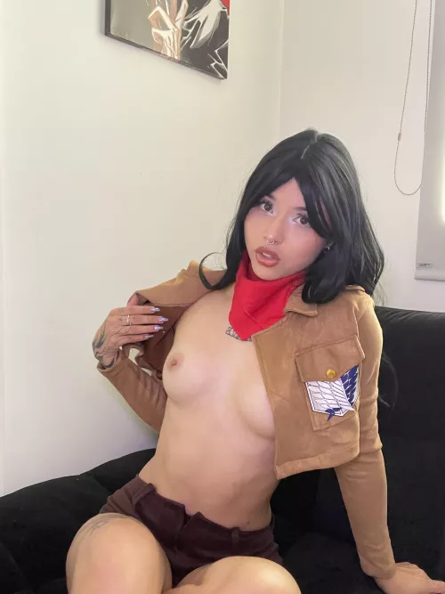 Mikasa from Attack on Titan by yours truly! (waifuxwillow)