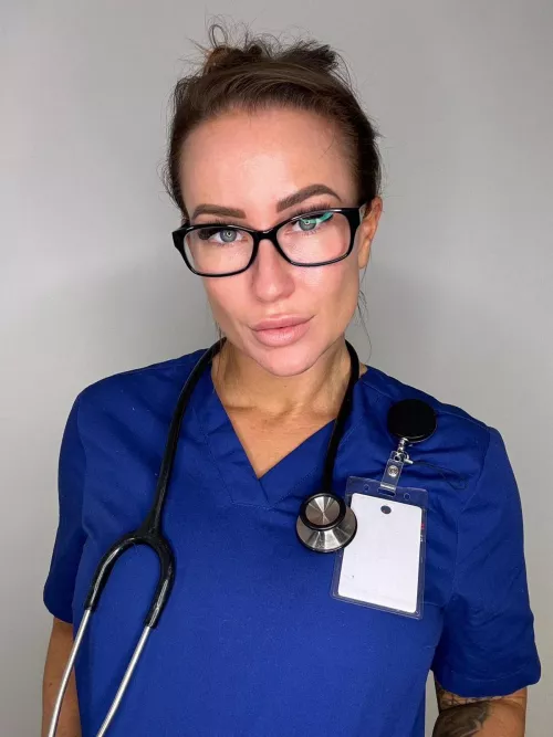 Naughty nurse on duty