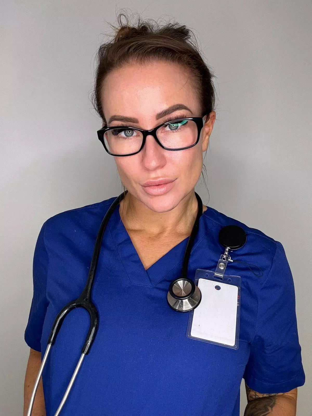 Naughty nurse on duty