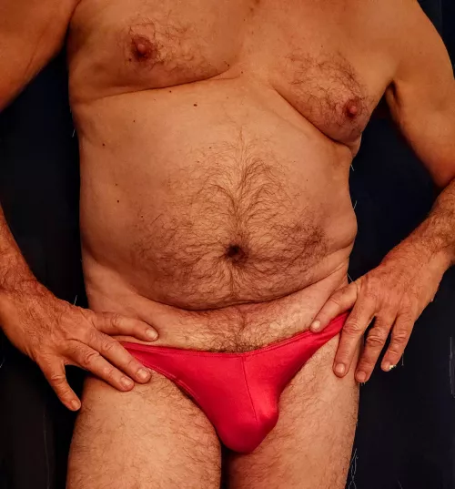 Never wore a thong before. I might show the backside next time. Age 69