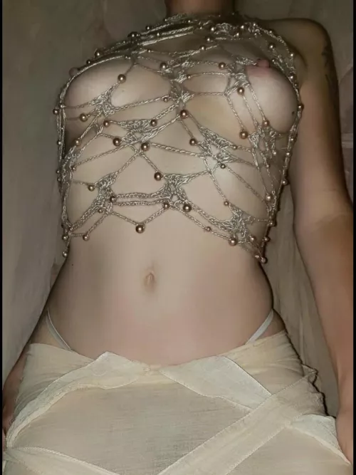 One of my favorites crochet & pearl pieces