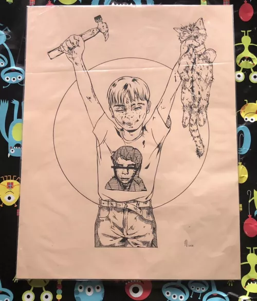 Original art I got from Igor Ruiz years ago. Unfortunately got folded in the mail. 