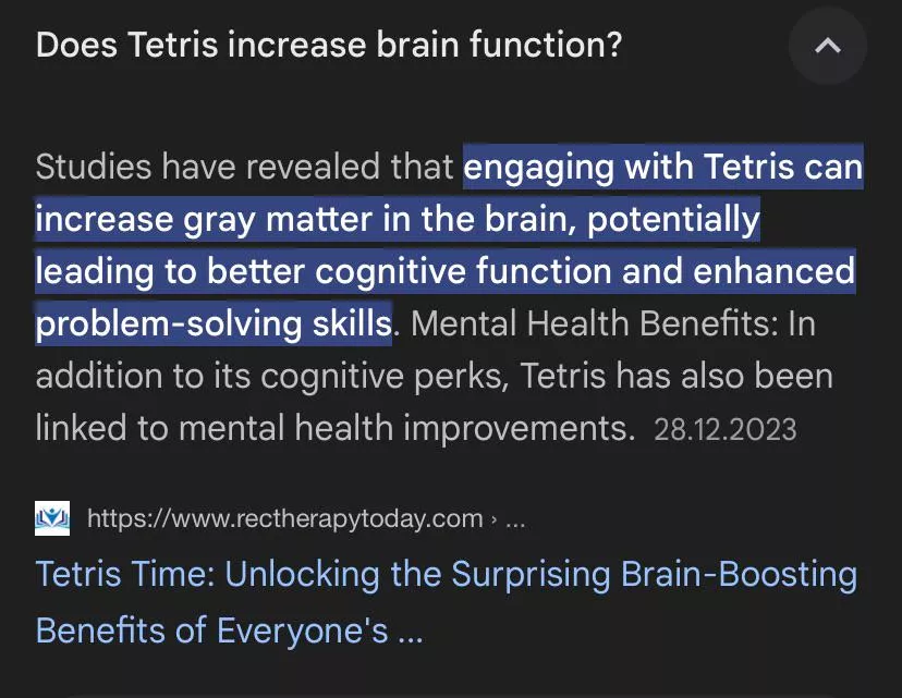 Possibly unfit for this sub but has anyone here tried Tetrismaxxing? 